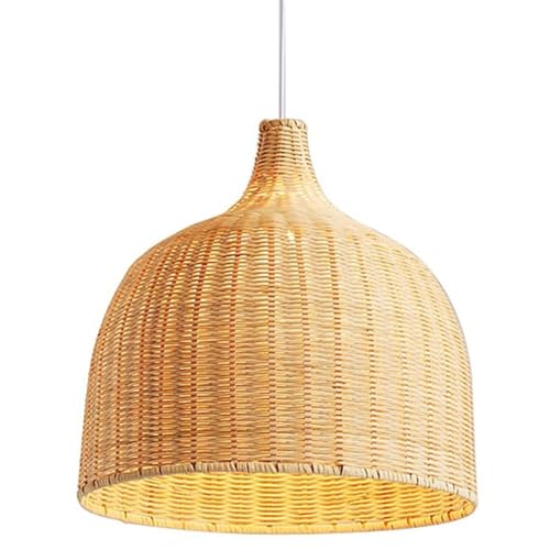zzpdnjt Chinese Style Rural Rattan Art Rattan Weaving Lamp Modern Minimalist Decorative Lighting Fixtures Used for The Headboard(35cm)