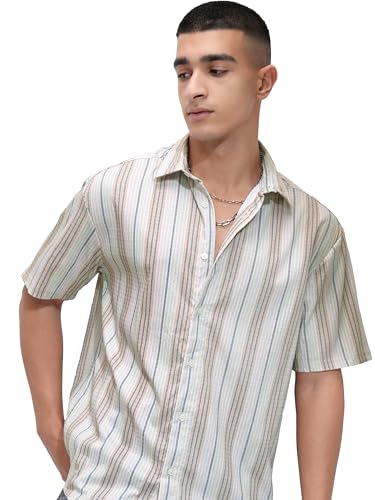 Image of Highlander Men's Striped Relaxed Fit Shirt