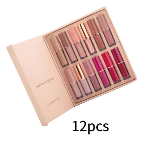 Matte Liquid Lipstick Set Long Lasting Non-Stick Cup Lipstick Makeup Set 12PCS - Image 8