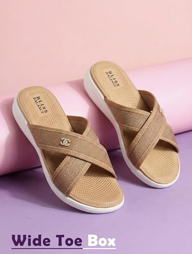 Image of BLISS BALANCE Super Soft Ortho Care Bounce Back Anti-Skid Doubleu Flip-Flops for women's /Grils-Slippers /Doctor Chappal & Footwear-Women's /GirlsBB942