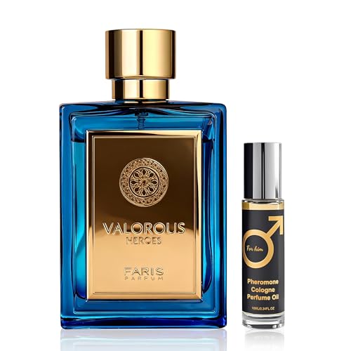 Image of AFLUXE Valorous Heroes Eau de Parfum for Men, Oud and Vanilla Inspired Fragrance, Floral Mint Opening, Warm Spice Base, Niche Style Scent, Fragrance Pheromone