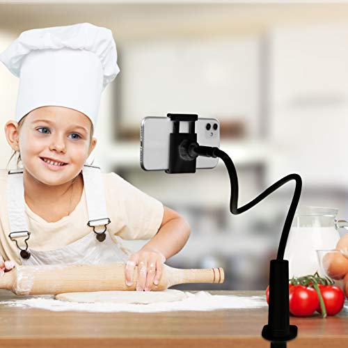 Aduro Phone Holder For Desk Gooseneck Bed Mount Cell Phone Stand Clamp With Adjustable Arm Compatible With All Iphone Galaxy Blue #TOP3