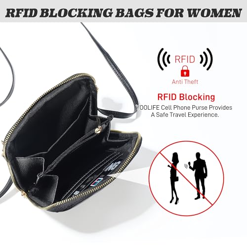YOOLIFE Mothers Day Gifts - RFID Blocking Crossbody Bags for Women Small Initial Sling Bag Personalized Gifts for Women2