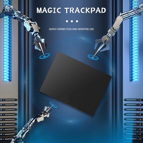 Garsent Trackpad USB Cablato, Mouse Touch Pad Cablato Grande con Gesti Multipli, Mouse Touchpad Portatile Sottile in Alluminio Adatto per Wins 11 10, per Computer OS X, Desktop, Laptop (BLACK)