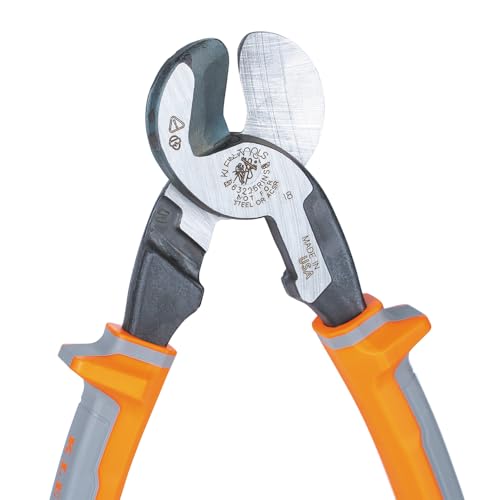Klein Tools 63225RINS Cable Cutter, Made In Usa, Insulated High-Leverage Precision Cable Cutter Cuts Aluminum thumb #6