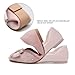 Women's Square Head Flat Shoes Fashion Glittering Rhinestone Bride Wedding Dress Shoes Comfortable Non Slip Slip on Walking Shoes 21 Pink size6