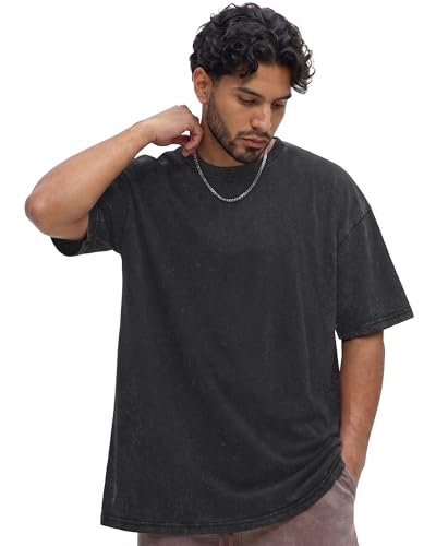 Image of Oversized Tshirts for Men Short Sleeve Vintage Washed Basic Loose Tees 2026