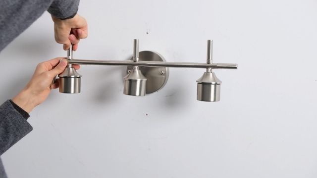Image of foucasal Bathroom Lights 3 Light, Modern Bathroom Vanity Light Fixtures Over Mirror with Clear Glass Shade, Wall Sconce Lamp for Bedroom Hallway Living Room Kitchen, Nickel Brushed Finish
