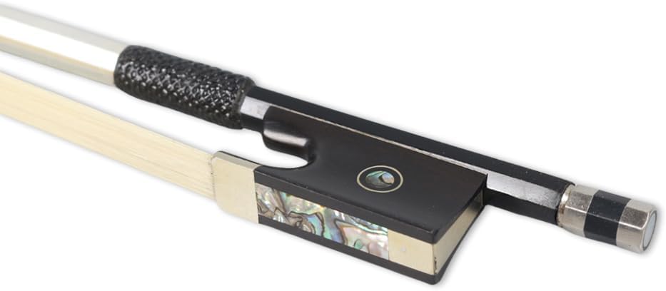 Yinfente Violin Bow 4/4 Carbon Fiber Ebony Frog With Pearl Inlay,Mongolian Horse Hair,Stick&Well Balance 4/4 Violin Bow For All Level Violinists