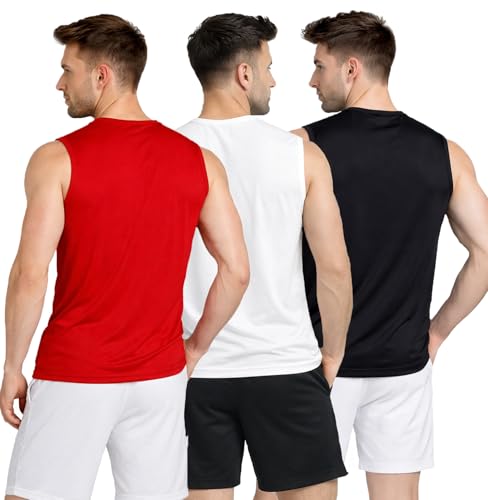 Image of Stylish Vest for Men | Vest for Boys - Perfect for Gym Workouts,| Men's Tank Top Regular fit|Cotton Combo Pack of 3 Sports Vest