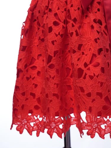 Vestido concurso infantil de encaje sin mangas con lazo para comunión 6