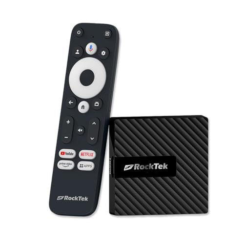 Image of RockTek GB1 Android TV Box Realtek RTD 1315C Quad-core ARM Cortex-A55 CPU, Mali-G57 GPU, 2GB RAM, 16GB eMMC, Bluetooth Remote Control, Wi-Fi 5, BT 5.0, HDMI 2.1, 4Kx2K@60fps, Android TV 12 OS