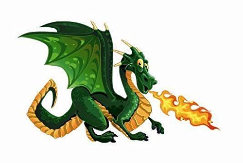 U24 Flagge – Feuerspuckender Drache, 30x45 Cm, Aus Wetterfestem Polyester (110g/m²)