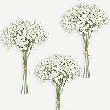 Waipfaru 12Pcs Babys Breath Artificial Flowers, 12.5 Inch Baby Breath Flowers Artificial Bulk, Real Touch White Fake Flowers, Faux Babies Breath Gypsophila for Wedding Home Decor Floral Arrangement