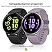 Suoman 2 Pack for Garmin vivoactive 5 Smartwatch Case, 9H Tempered Glass Screen Protector+ Charger Port, All-coverage PC Protective Cover Bumper (Black+Black)