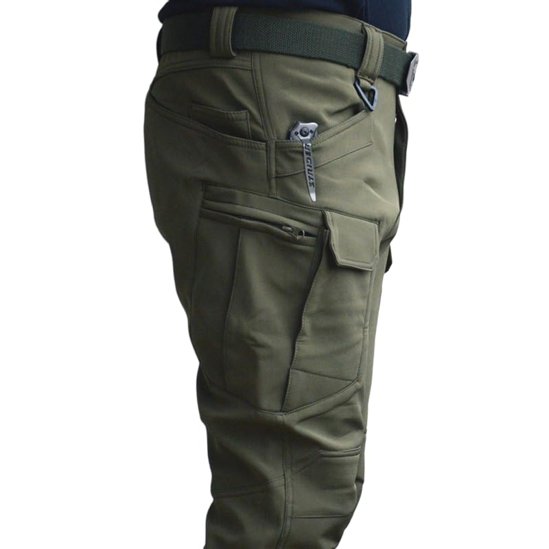 [Luvian] トレッキングパンツ メンズ アウトドア 登山 ズボン 高性能裏起毛ワークパンツ 迷彩 コンバットカーゴパンツ 作業ズボン 耐久性 ミリタリー 防水 撥水 ストレッチ 防寒 アウトドア 快適な履き心地 冬