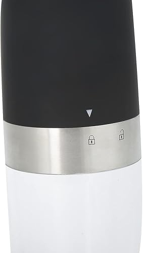 Miniatura 9 de Molinillo de pimienta portátil, molinillo de especias, molinillo de pimienta por inducción por gravedad para cocina para sal cruda (negro)