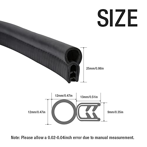 Noone Car Door Rubber Seal Strip, Automotive Weather Striping With Top Bulb, Easy To Install For Cars, Boats, Rvs, Trucks, And Home Applications (10Ft) #TOP4