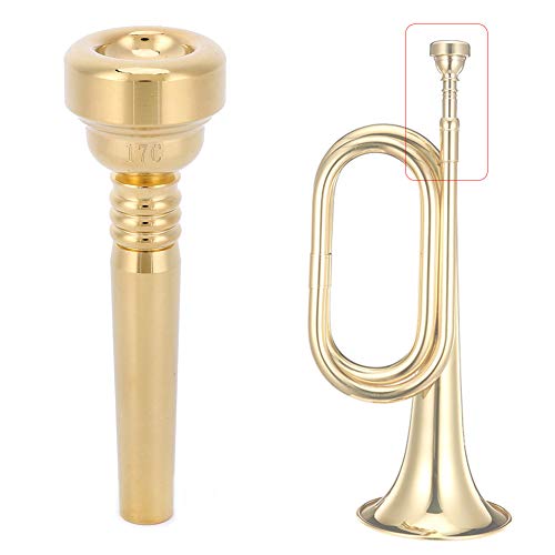 Bocal de trompete Material de latão Bocal dourado para iniciantes e músicos profissionais (17C)