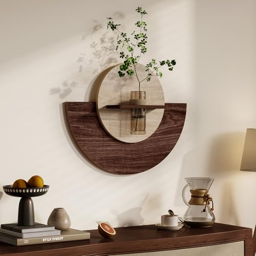 3D Textured Round Wall Art with Vase