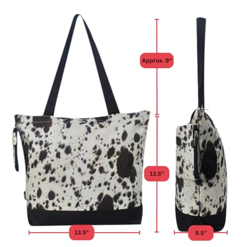 Image of NGIL Medium Top Zipper Closure Canvas Tote Bag with Attached Matching Coin Purse For Moms and Nurses