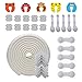 IMVURA Kit Seguridad Bebes Niños - 6 Metros Cinta Acolchada (Blanco-Marfil) - 8 Protectores Esquinas Espuma - 5 Topes Puerta - 5 Cierres Seguridad Armarios – 5 Cierres Seguridad Cajones.