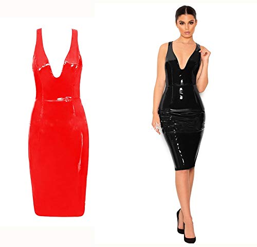 Amazon | ボンデージ ドレス ワンピース エナメル コスチューム