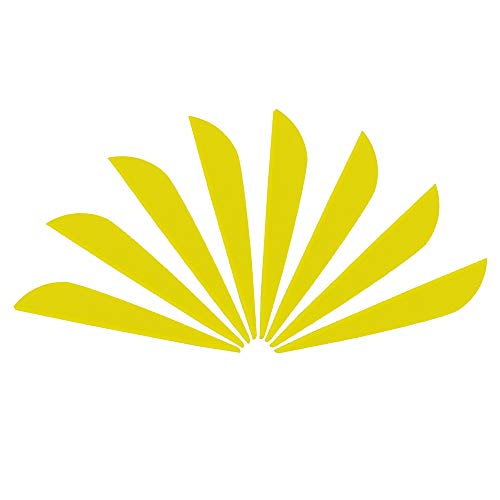 100pcs Pfeilfedern 3 Zoll Kunststoff Pfeil Befiederung Gummifedern Kunststoff Federn für Pfeile Bogenschießen Pfeil Vane für Jagd DIY Pfeile Carbonpfeile (Gelb) Cover