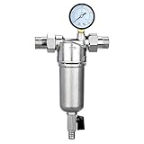 ★ El filtro de malla de acero inoxidable, con una precisión de filtración de 40 micras, de forma rápida y eficiente puede filtrar el polvo, la arena, las algas de plancton y otros sedimentos en el dispositivo, un agua saludable.