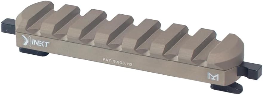 Kinetic Development Group KDG Kinect 7 Slot Mount for Picatinny Rail FDE- Tool-Free Installation, Extended Accessory Mounting Platform