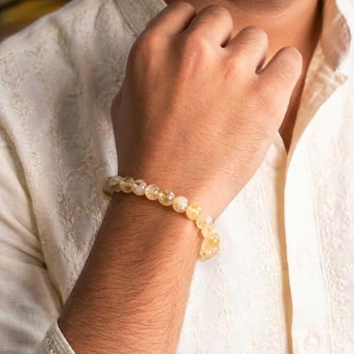 Image of Astrotalk Citrine Bracelet | Merchant's Stone for Prosperity & Clarity | Boost Self-Belief, Focus & Abundance | Astrology Bracelet for Women & Men | Citrine Stone for Success & Joy