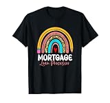 Mortgage Loan Processor Leopard Rainbow Accounting Back Work T-Shirt