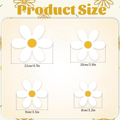 AnyDesign Imanes Decorativos de Flores Daisy 16 Pzs Blanco miniatura 2