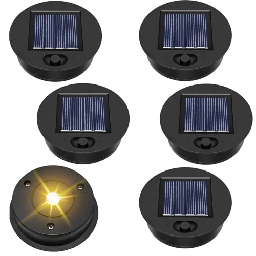 Lámparas Solares 7cm 6 Piezas Accesorios Luz con Caja Batería Impermeable