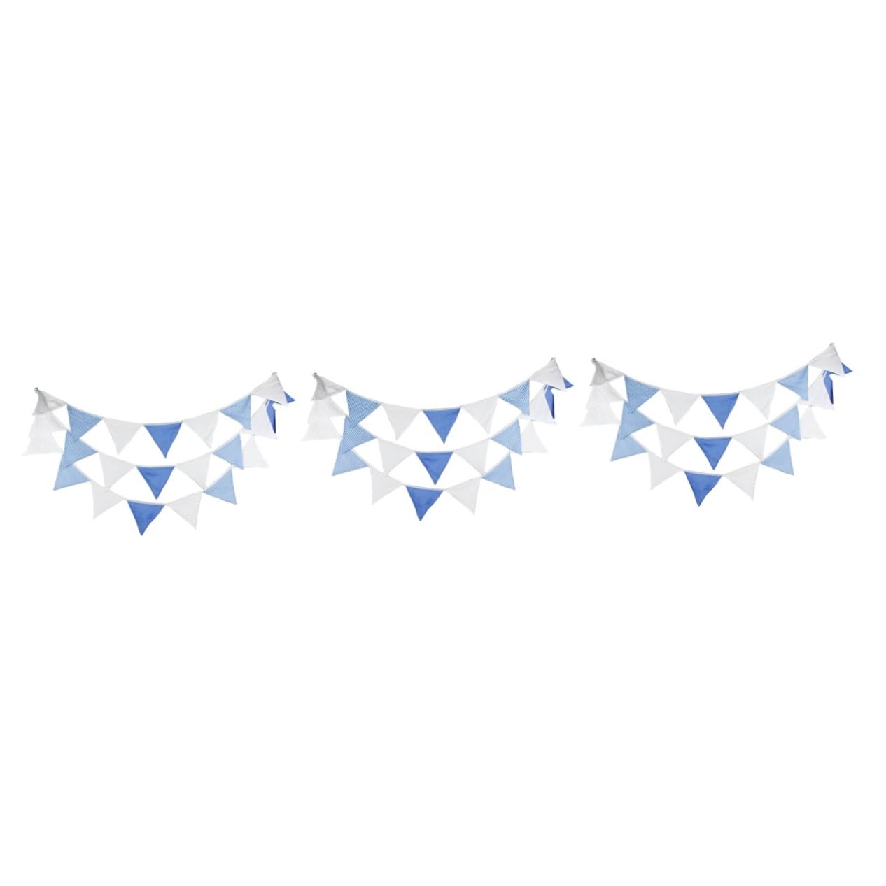 3 Stück Schnur Dreieck Ornament Banner Outdoor Und Banner Ornamente Blau Hochzeit Geburtstag Dekoration Ziehen Flagge Blau Girlande Wimpel Party Flagge Hängende Requisite