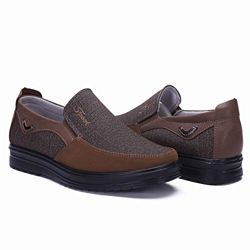 BESTEU Die Alten Peking-Art-beiläufigen Tuch-Schuhe der Art- und Weisemänner rutschfeste Müßiggänger-Flacher Beleg auf Geschäftsschuhen