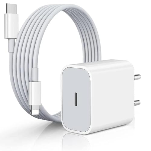 Image of 20W Original(MFi-Certified) Super Fast Charger Adapter & Cable Compatible with iPhone 14 Pro Max /14 Pro /14 Plus /14,iPhone 13 Pro Max /13 Pro /13 Plus /13 Mini /13,12 /11 /X /8 /7 /6 Series,1m,White by Sakit