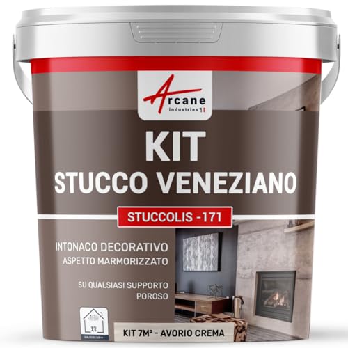 Kit stucco veneziano decorativo - KIT STUCCOLIS - 171 - Avorio Crema - ARCANE INDUSTRIES