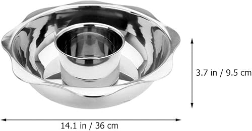 Miniatura 6 de Olla caliente de acero inoxidable Shabu Pot Olla caliente con divisor 30CM Espesar olla de cocina para estufa de inducción Estufa de gas Una olla