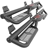 YZONA Running Boards SuperCrew Cab Compatible for 2015-2025 Ford F150 & 2017-2025 Ford F250 F350 Super Duty Crew Cab Side Step, Two Stairs Design Side Bars Nerf Bar (Pickup 4-Door)