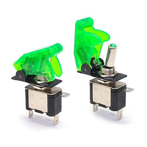 Interrupteur LED 12V commutateur bascule aviation 20A avec clapet de protection