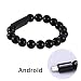 Tysung Micro USB Cable Bracelet/Charger Cable with Bead for Smartphone,USB to Micro Cable, 5pin Charging & Data Sync Wristband Cords for Samsung,LG and More Android Devices (Black)
