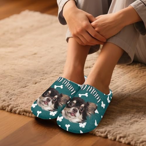 Slip on Bedroom Slippers for Women Men Winter Warm Festival Shoes Comfy Memory Foam Indoor House Shoes Gift4