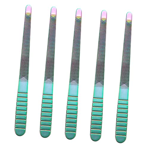 minkissy 5個 マニキュアファイル ダイヤモンド爪やすり マニキュアドリル メタリックマニキュア ネイルバッファ gel nail ネイルシャイニングファイル ネイルケアツール ステンレス鋼