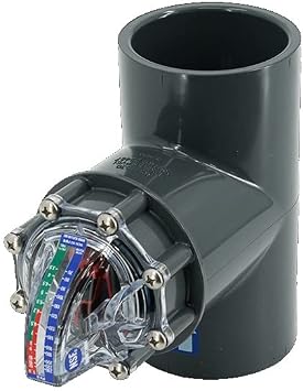 FV-3 Flow Meter with Tee and Velocity Scale for 3" Schedule 80 Pipe. Scale in GPM.