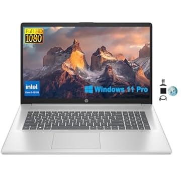 HP Laptop empresarial FHD de 17,3 polegadas 2024, 32 GB de RAM, SSD de 1 TB, Intel Core i3-1215U de 12ª geração (6 núcleos, Beat i5-1135G7), Wi-Fi, bateria de longa duração, webcam, teclado numpad,