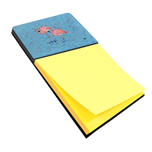 Caroline's Treasures 8566SN Flamingo Refillable Sticky Note Holder or Postit Note Dispenser, 3.25 by 5.5