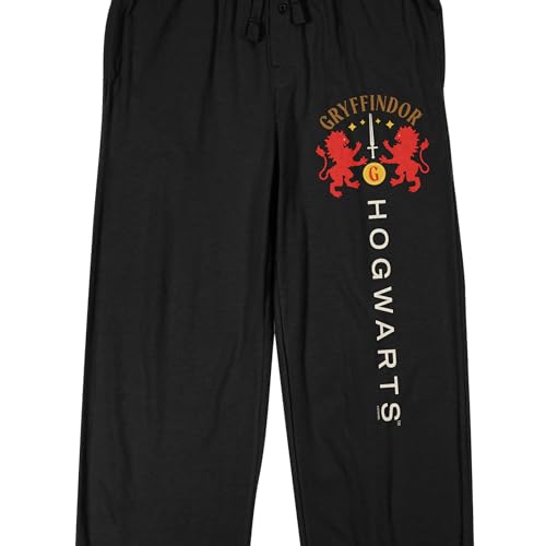 Bioworld Harry Potter Hogwarts House of Gryffindor Men's Black Sleep Pants2