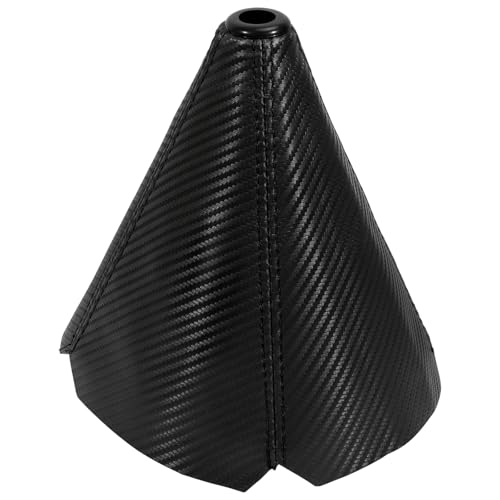 Tongze 16mm Manual Car Shift Boot,Carbon Fibre Leather Gear Shift Cover for Dust Prevention & Protection,Universal Car Interior Accessories(Black)
