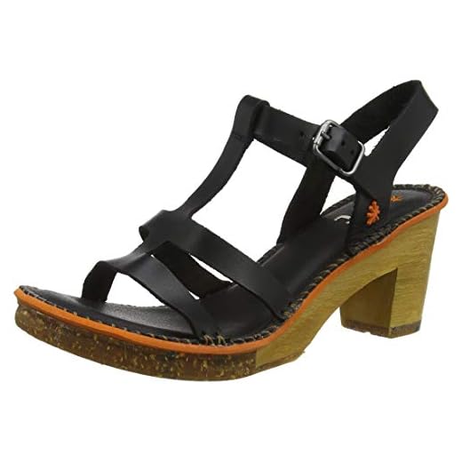 Art 1079 Becerro Amsterdam, Sandalias con Correa de Tobillo para Mujer, Negro (Black Black), 37 EU